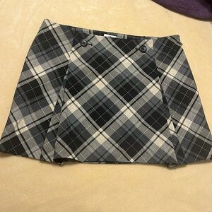 Vintage Express Black and Gray Pleated Skirt